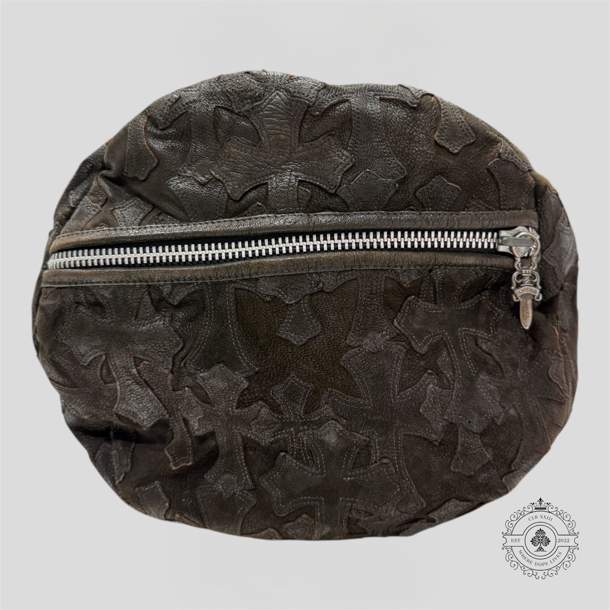 Sac polochon XXL Chrome Hearts à patchs croix