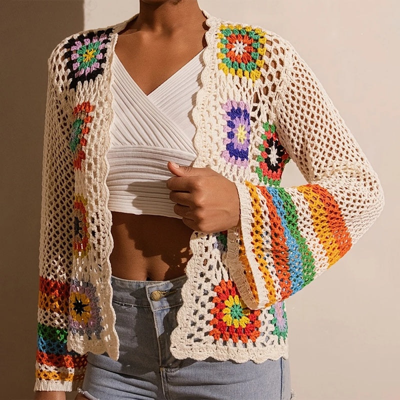 Gilet élégant en crochet pour femme