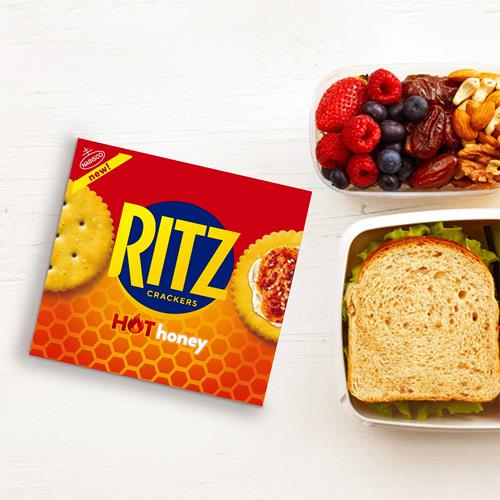Biscuits Ritz Hot Honey, Snacks pour enfants et adultes, Snacks pour le déjeuner, 388 g