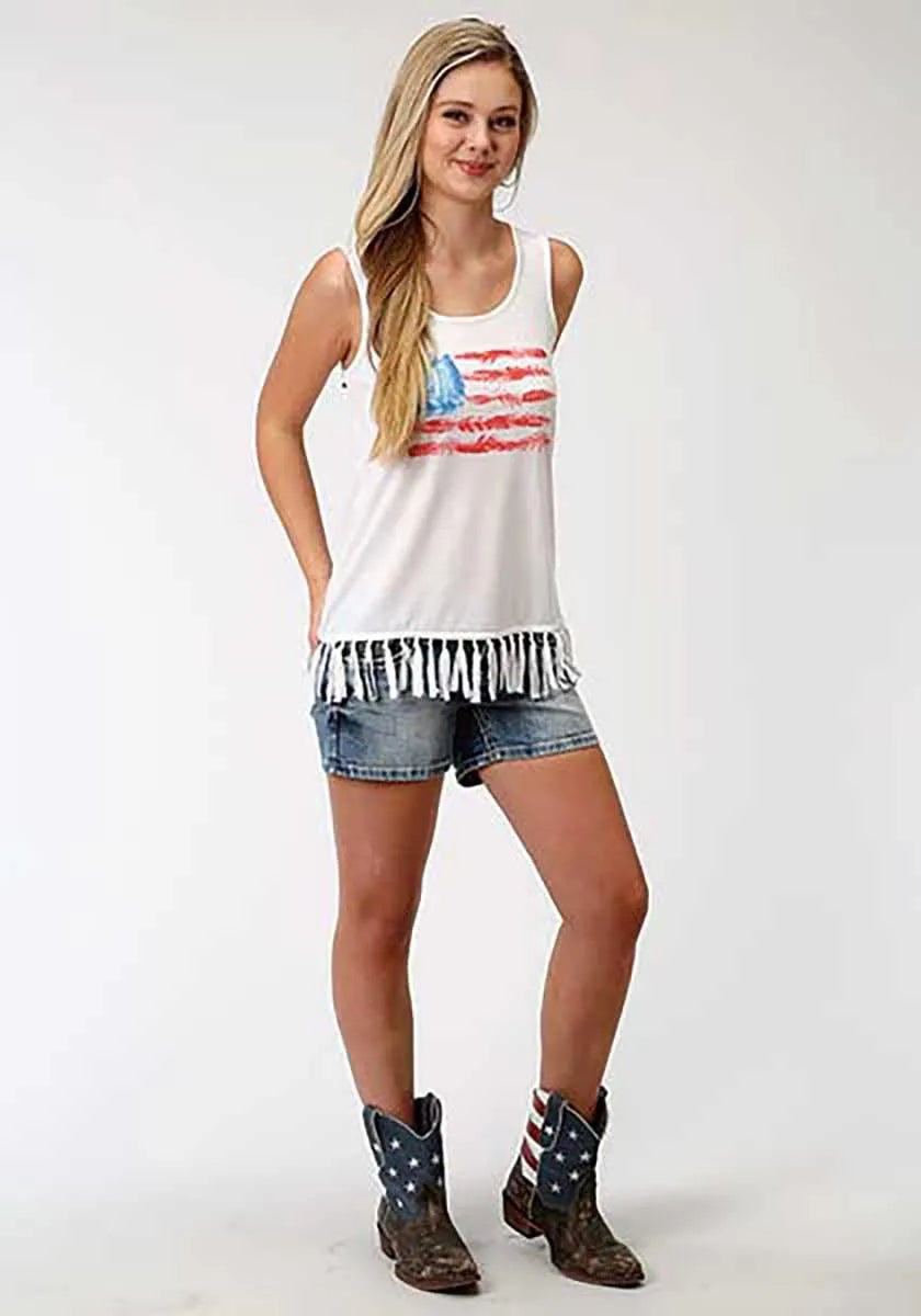 Débardeur femme Roper Americana (blanc)