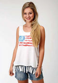 Débardeur femme Roper Americana (blanc)