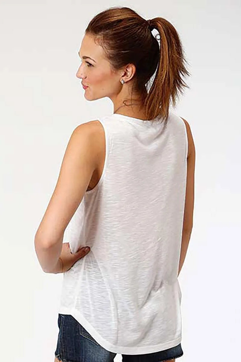 Débardeur pour femme Roper Americana Peace (Blanc)