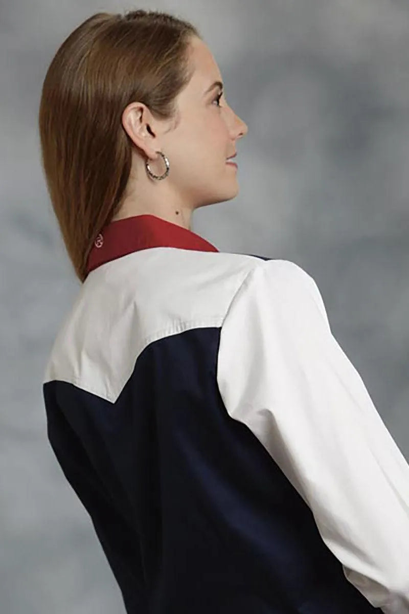 Chemise Roper American Flag à manches longues et boutons-pression – Femme
