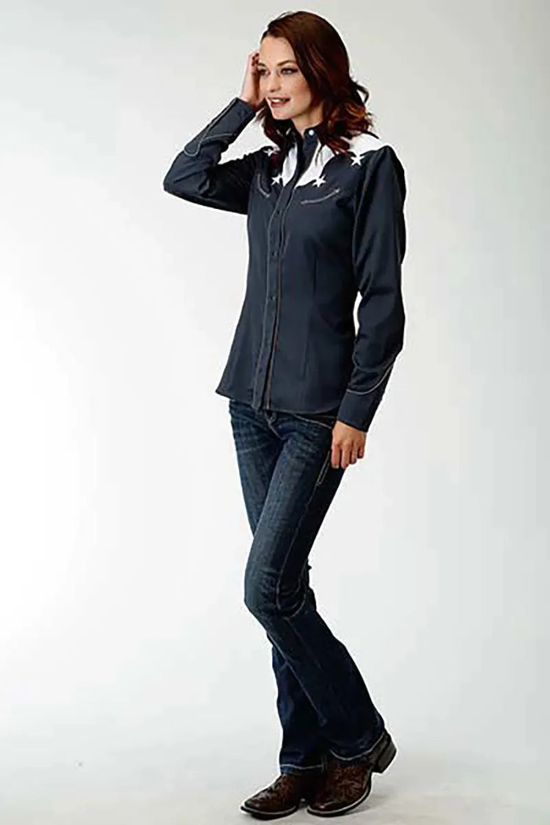Chemise Roper American Star Snap (Bleue) - Femme