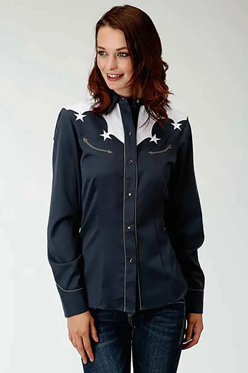 Chemise Roper American Star Snap (Bleue) - Femme