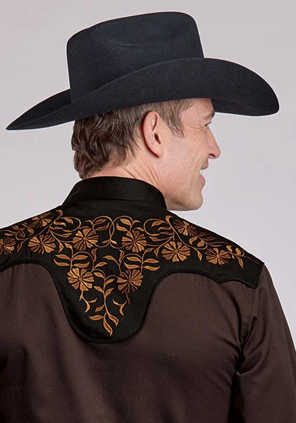 Chemise Western Homme Roper 2260 Old West Broderie (Marron)