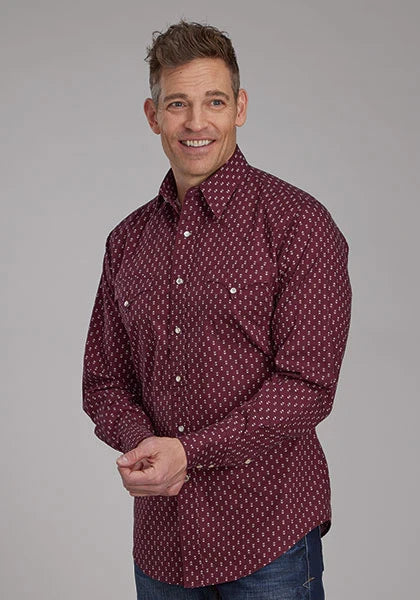 Chemise Western Homme Roper 2174 Imprimé Flèche (Rouge)