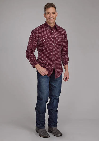 Chemise Western Homme Roper 2174 Imprimé Flèche (Rouge)