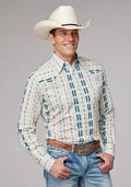 Chemise Western Homme Roper 2001 Aztec Stripe (Crème)