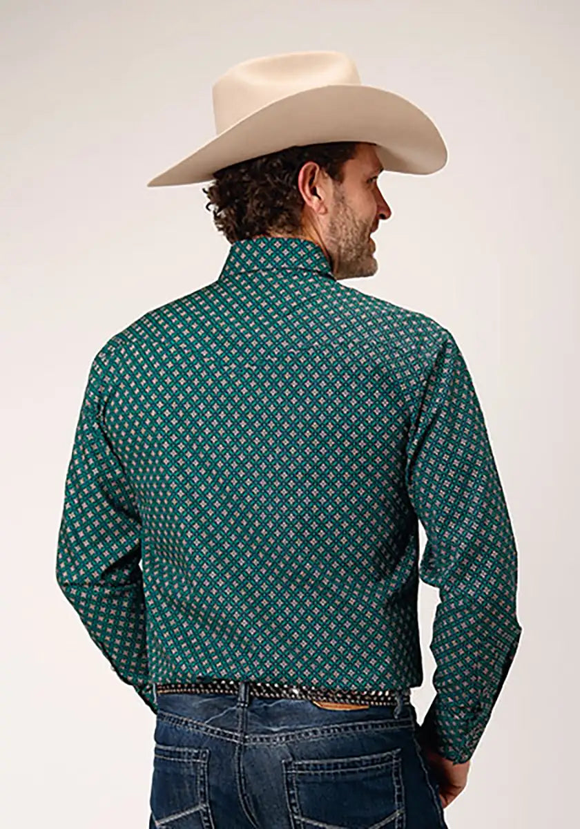 Foulard Roper Forest Cross Walk (bleu) - Chemise western pour homme