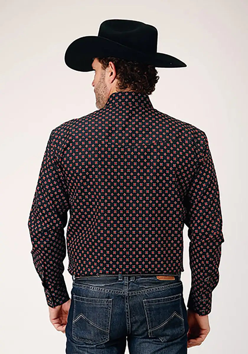 Chemise Western pour homme Roper Black Canyon Cottage Foulard (noir)