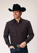 Chemise Western pour homme Roper Black Canyon Cottage Foulard (noir)