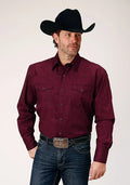Chemise Western Homme Roper Black Canyon Four Leaf Foulard (Rouge)