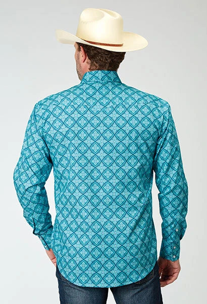 Chemise western pour homme Roper 1937 Lake Medallion (turquoise)