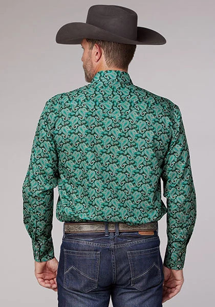 Chemise Western pour homme Roper 2018 Paisley (Jade)