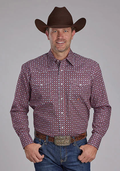 Chemise Western Homme Roper 2153 Foulard Routier (Rouge)