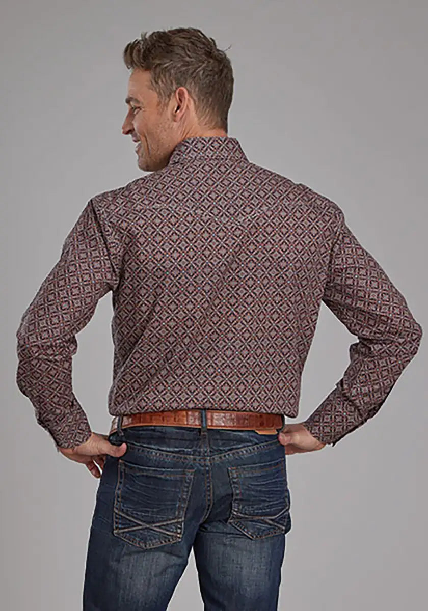 Chemise Western homme - Roper Foulard Gingembre Fall River (Marron)