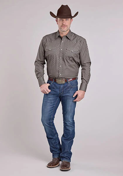 Chemise western Roper 2594 Foulard extensible (gris) pour homme