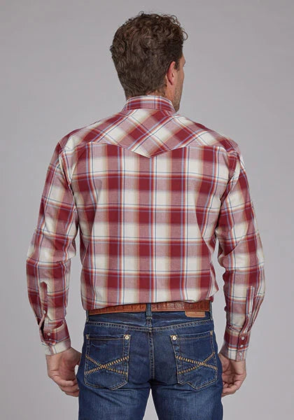 Chemise western pour homme Roper 2160 '57 Chevy à carreaux (rouge)