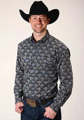 Chemise western Roper 1382 Starry Night Paisley (noir) pour homme