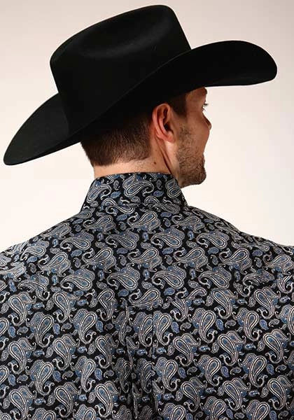 Chemise western Roper 1382 Starry Night Paisley (noir) pour homme