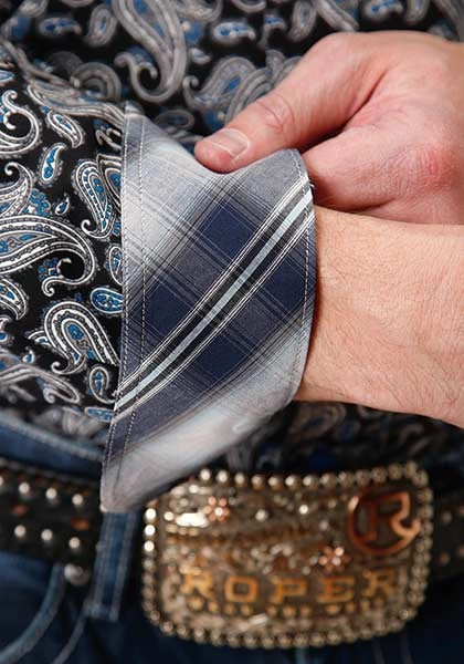 Chemise western Roper 1382 Starry Night Paisley (noir) pour homme