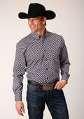 Chemise western Roper 1666 Tile Foulard (Noir) pour homme