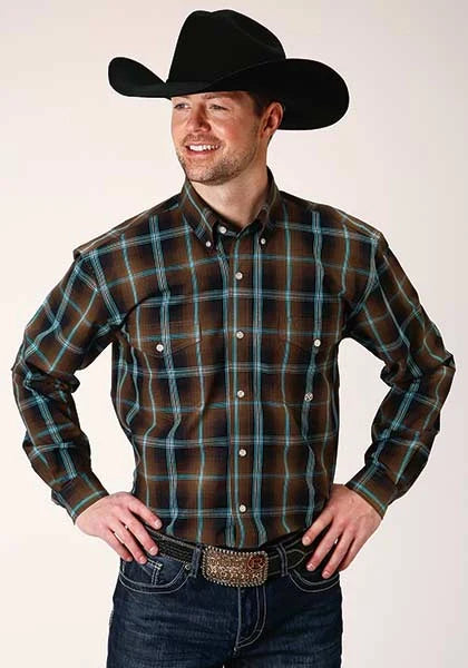 Chemise Western Homme Roper 1375 Plaid (Chocolate)