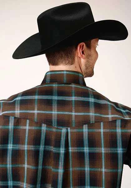 Chemise Western Homme Roper 1375 Plaid (Chocolate)