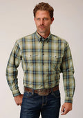 Roper 1660 Sand Dune Plaid (Beige) - Chemise western pour homme
