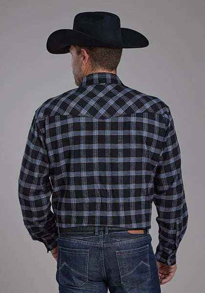 Chemise Western Homme - Roper 2205 Flanelle (Noir)