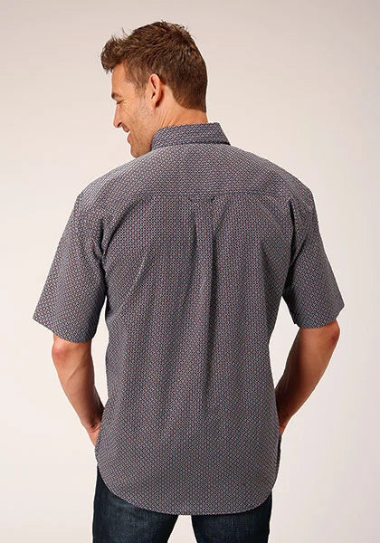Roper 1559 Classic Geo (Blue) - Chemise à manches courtes pour homme