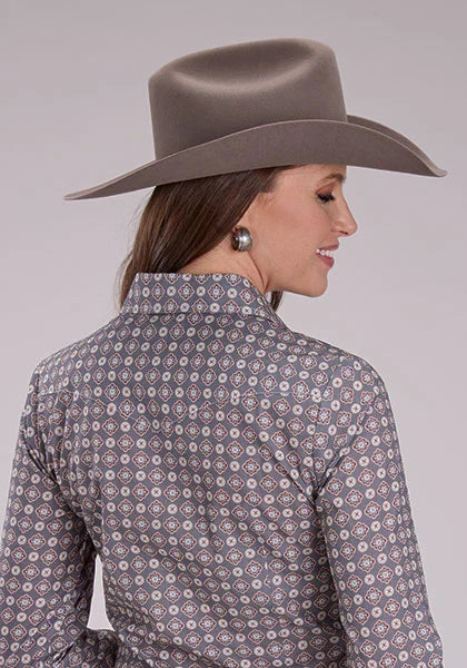 Chemise western Roper 2501 Medallion Foulard (Gris) - Femme