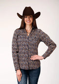 Chemise Western Femme Roper 1841 Vintage Paisley (Marron)