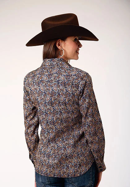 Chemise Western Femme Roper 1841 Vintage Paisley (Marron)