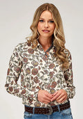 Chemise western Roper 1977 « Vintage Floral » (crème) pour femme