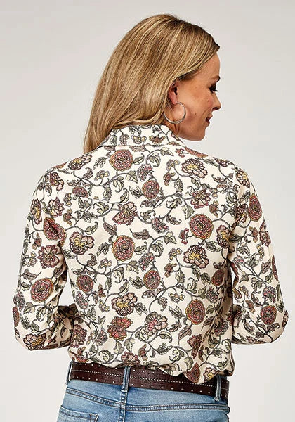 Chemise western Roper 1977 « Vintage Floral » (crème) pour femme