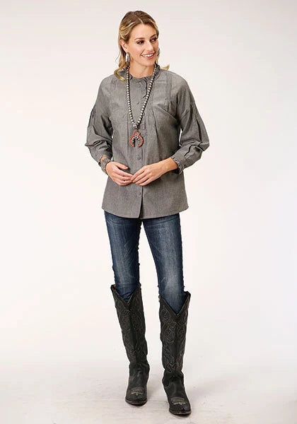 Chemisier Western Roper 1282 Cotton Melange (Gris) pour Femme