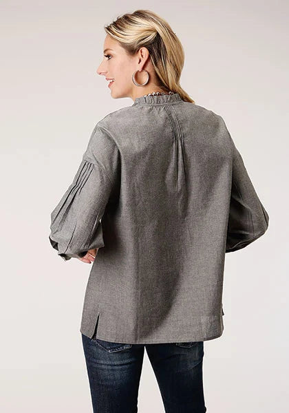 Chemisier Western Roper 1282 Cotton Melange (Gris) pour Femme
