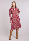 Robe pour femme Roper 2612 Banana Paisley (rouge)