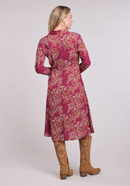 Robe pour femme Roper 2612 Banana Paisley (rouge)