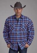 Roper 2205 Chemise Veste en Flanelle (Bleue) - Homme