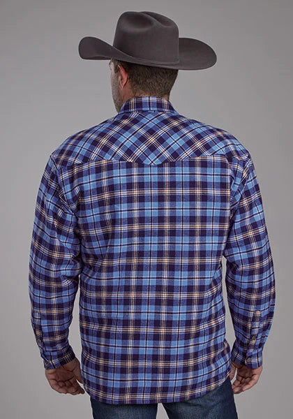 Roper 2205 Chemise Veste en Flanelle (Bleue) - Homme