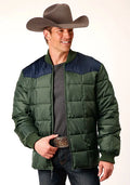 Roper 1473 Rembourré (Bleu Marine/Vert) - Veste Homme