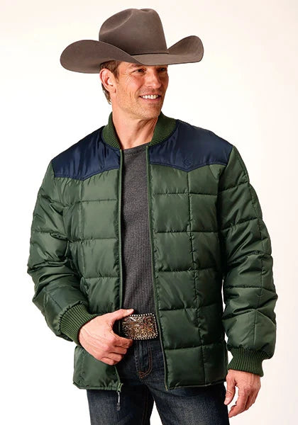 Roper 1473 Rembourré (Bleu Marine/Vert) - Veste Homme