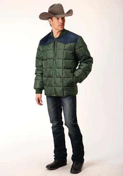 Roper 1473 Rembourré (Bleu Marine/Vert) - Veste Homme