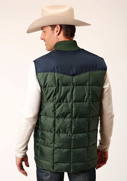 Roper 1473 Rembourré (Bleu Marine/Vert) - Gilet Homme