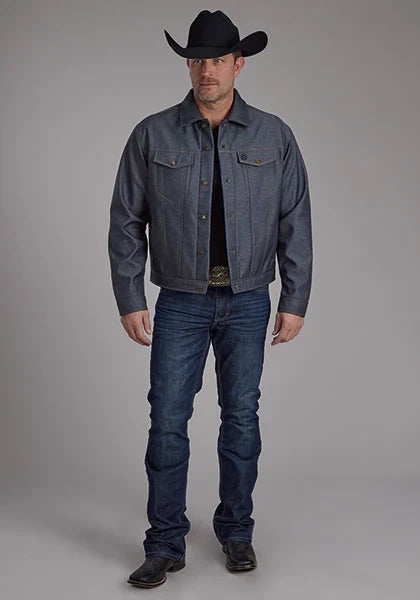 Veste softshell homme Roper 2252 aspect denim (bleu)