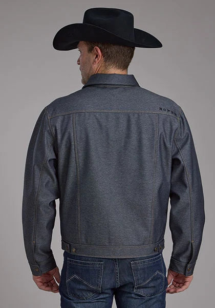 Veste softshell homme Roper 2252 aspect denim (bleu)