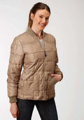 Veste matelassée en polyester Roper 1473 (kaki) – Femme